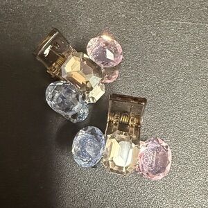 Mini Crystal Hair Claw 2 Pack